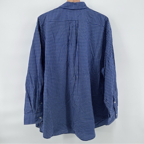 Ralph Lauren Shirt Mens 2XB Blue Check Gingham Pony Button Up Big & Tall Preppy - Picture 5 of 8